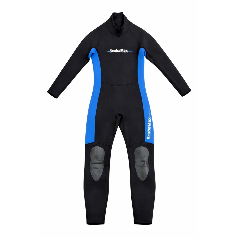 ScubaMax 3mm Wetsuit‎ Size 14 Youth Full Body Diving Surf Suit Black Blue